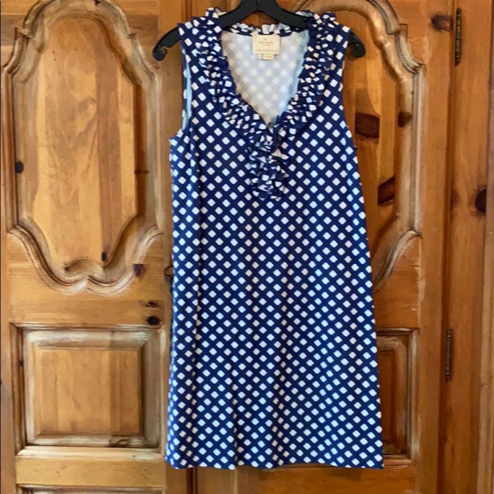 Blue and white knit Kate Spade dress